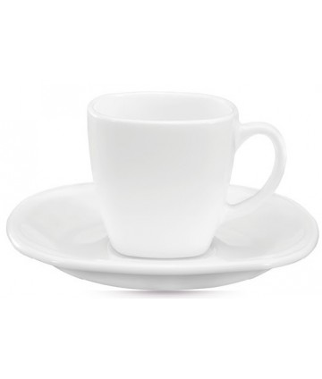Sada šálok 6+6 Plain white...