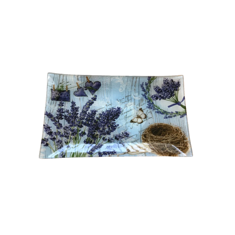 Tácka Levandula sklo 25x15cm