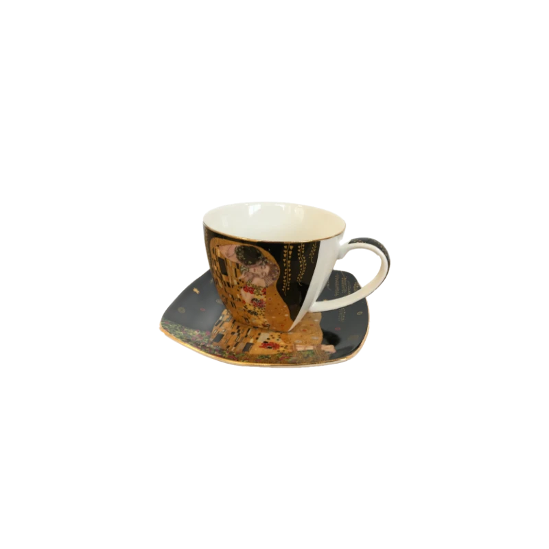 Sada šálok 6+6 Klimt čierny 0004