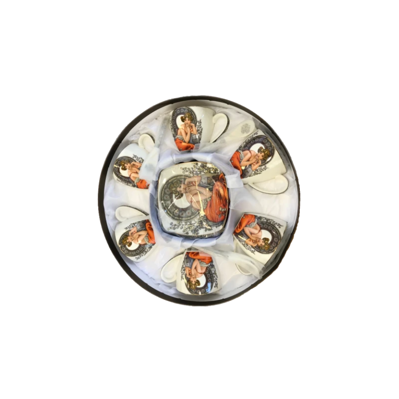 Sada šálok 6+6 Mucha 0002