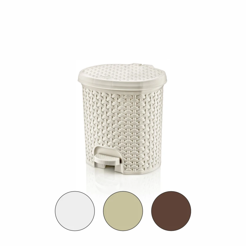 Kôš na smeti šľapací 5,5l rattan