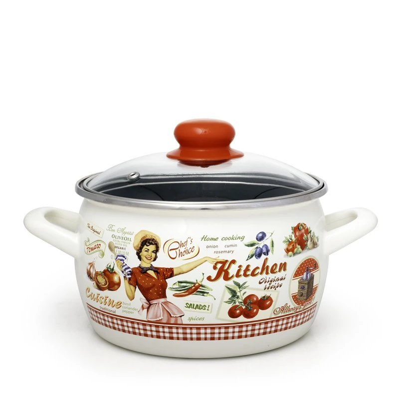 Hrniec so skl. pokr. hlboký 20cm/4,0L Retro amerika