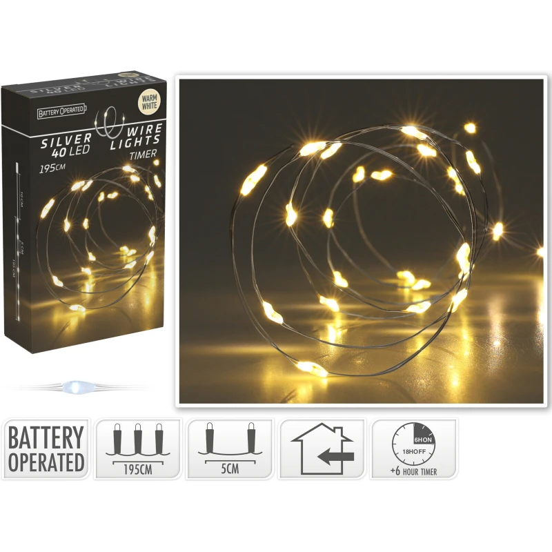 LED svetielka 40L, teplé biele