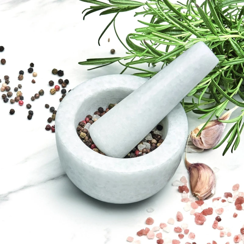 Mažiar mramor biely 10x6cm