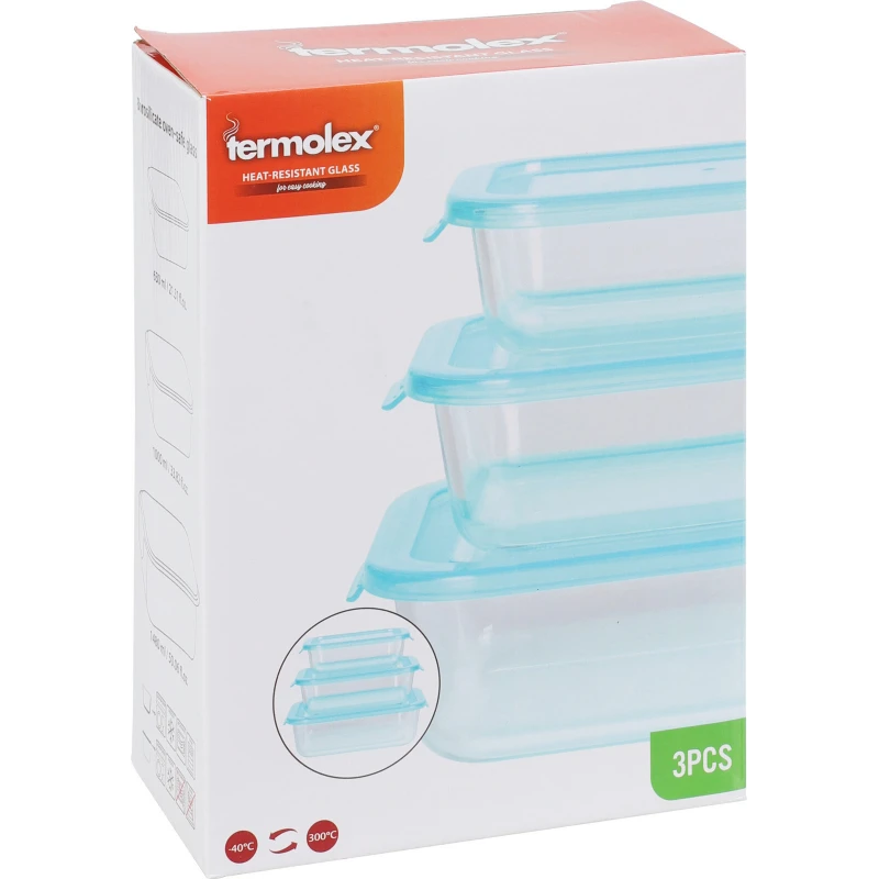 Sada dóz 3ks sklo/plast