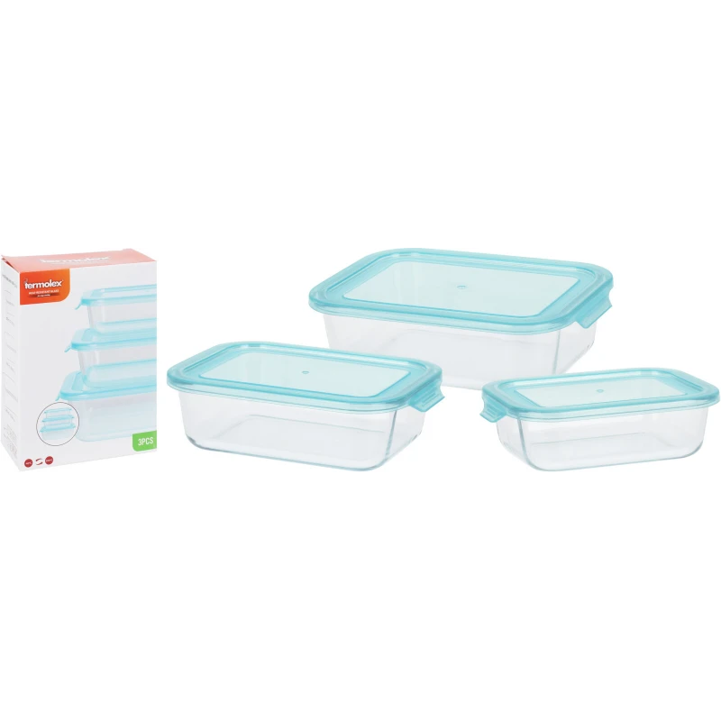 Sada dóz 3ks sklo/plast