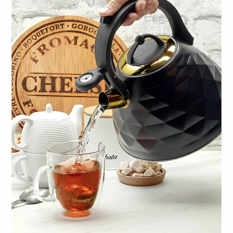 Čajník Crystal čierno-zlatý 3L