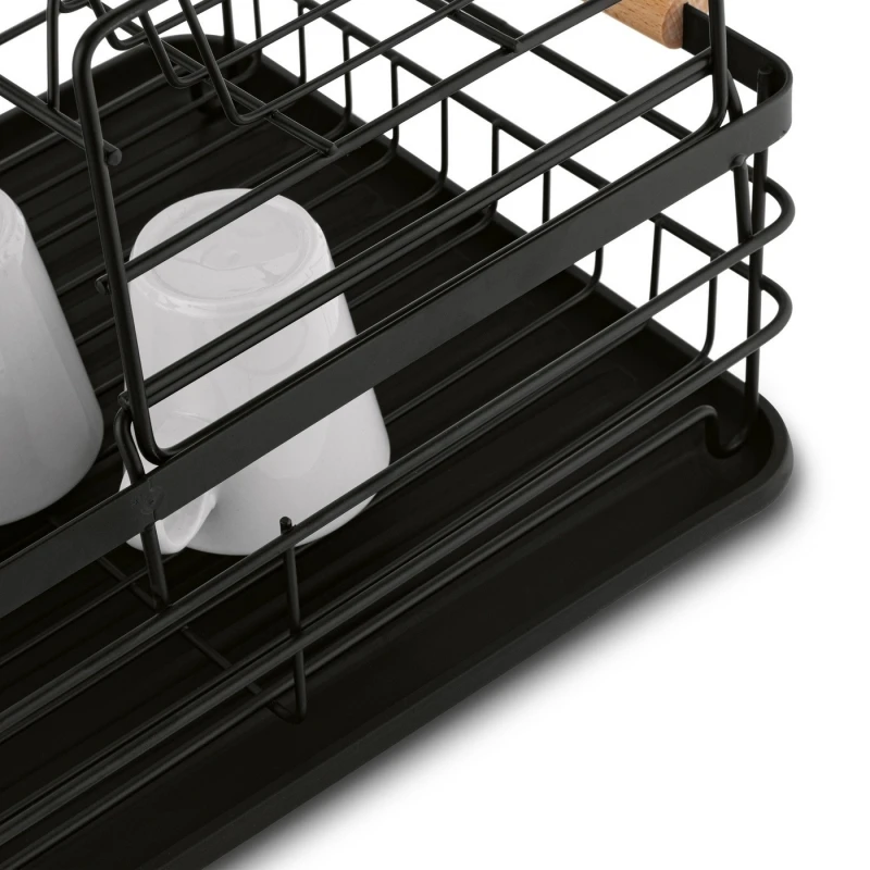 Odkvapkávač dvojposchodový + drevené úchyty 43x32x27cm