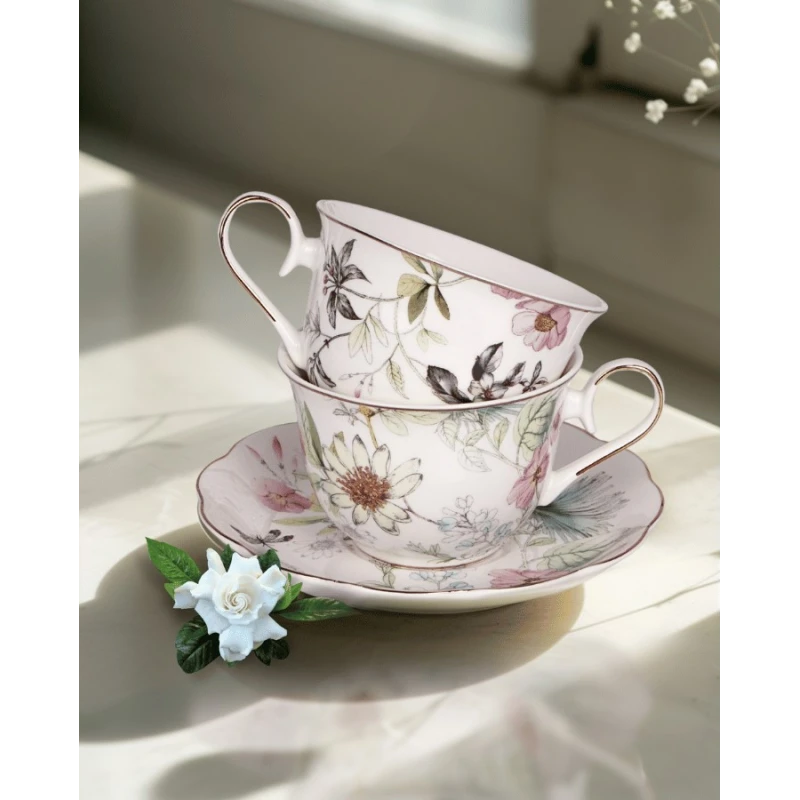 Marcelina porcelánová súprava 2 šálok 270ml s podšálkami