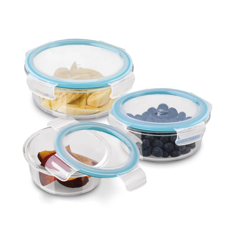 Sada dóz 3ks sklo/plast 400/600/900ml okrúhla