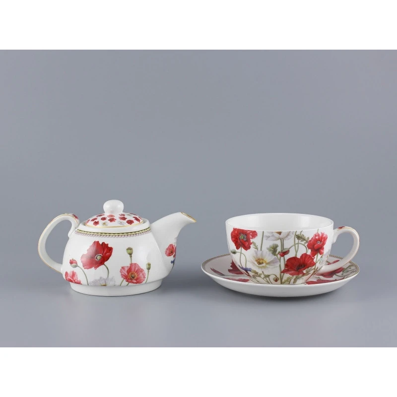 Čajník 1+1 Mak biely 0035