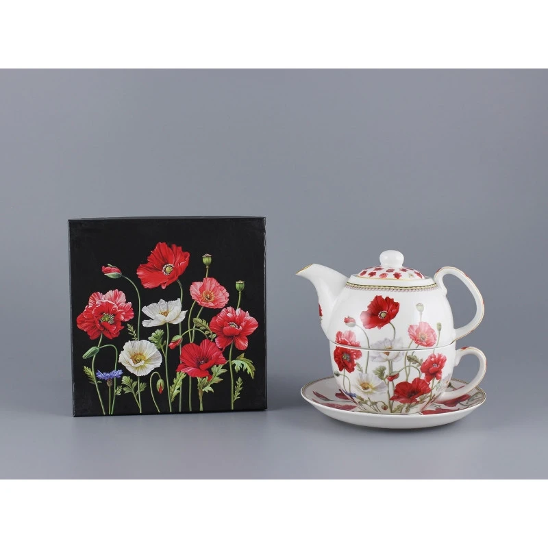 Čajník 1+1 Mak biely 0035