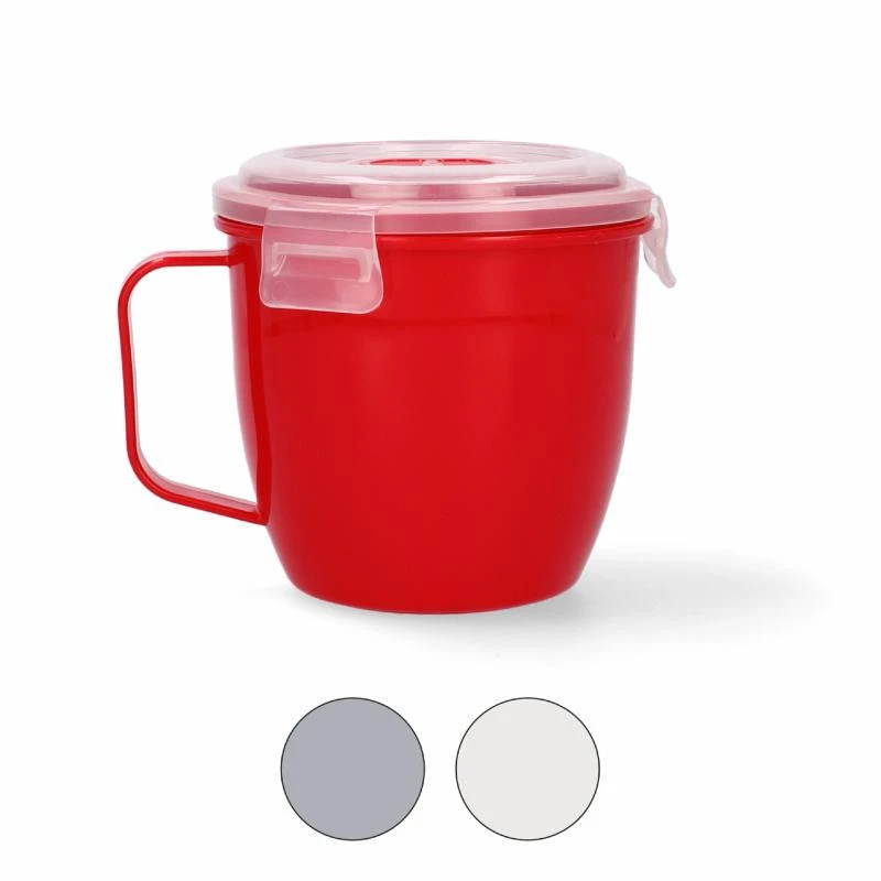 Hrnček s vekom 620ml do mikrovlnky plast