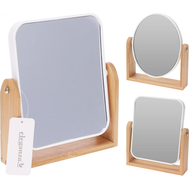 Zrkadlo na stojane obojstranné mix 18x21cm