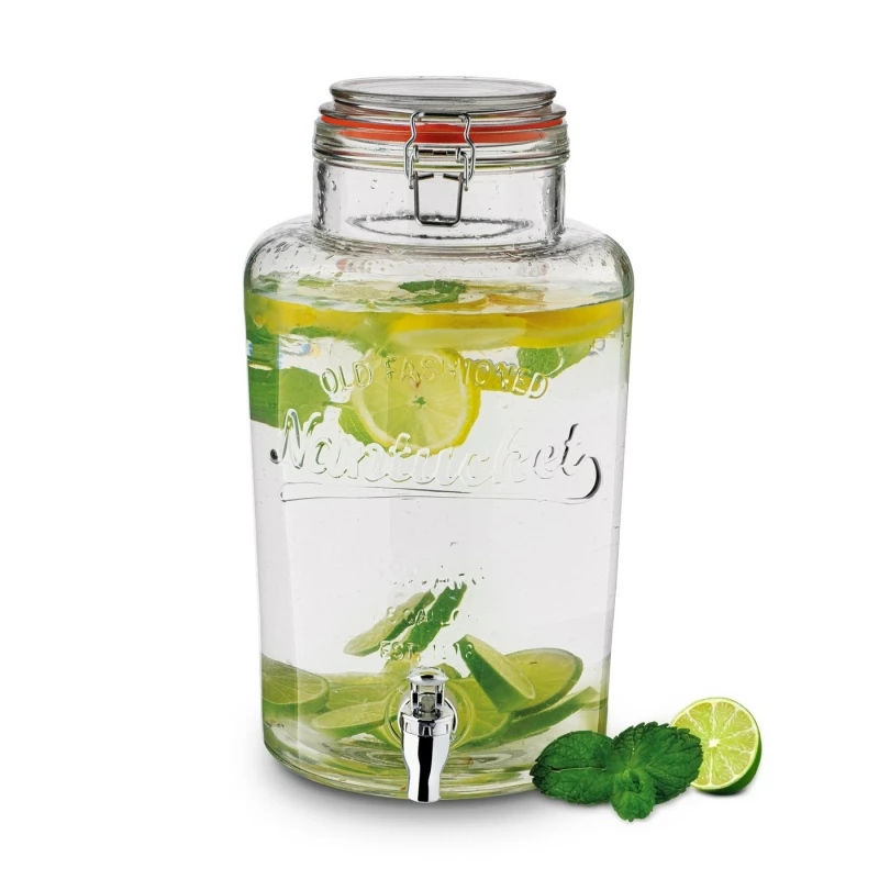 Pohár s kohútikom na limonádu 6,5l sklo
