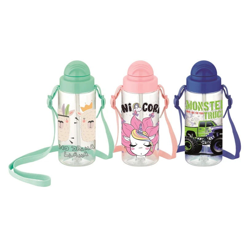 Fľaška pre deti so slamkou decor 500ml