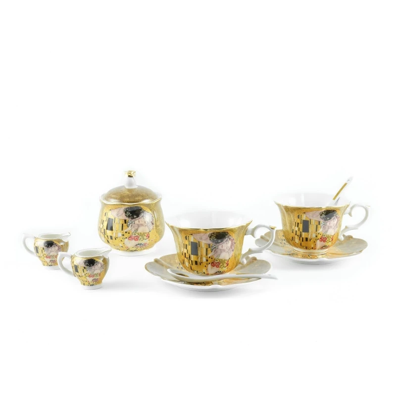 Sada šálok 9 dielna Klimt zlatý 0042