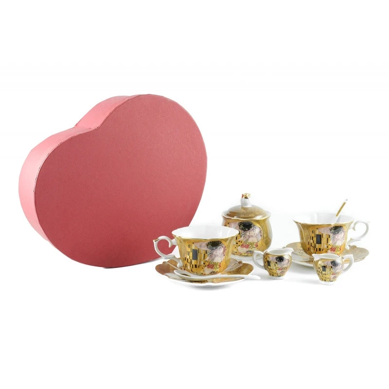 Sada šálok 9 dielna Klimt zlatý 0042