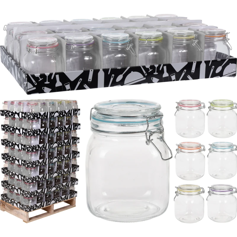 Dóza s vekom sklo 1l