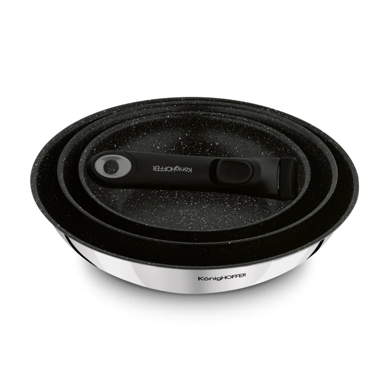 Sada panvíc 3ks s odním. rúčkou 20/24/28cm Colate