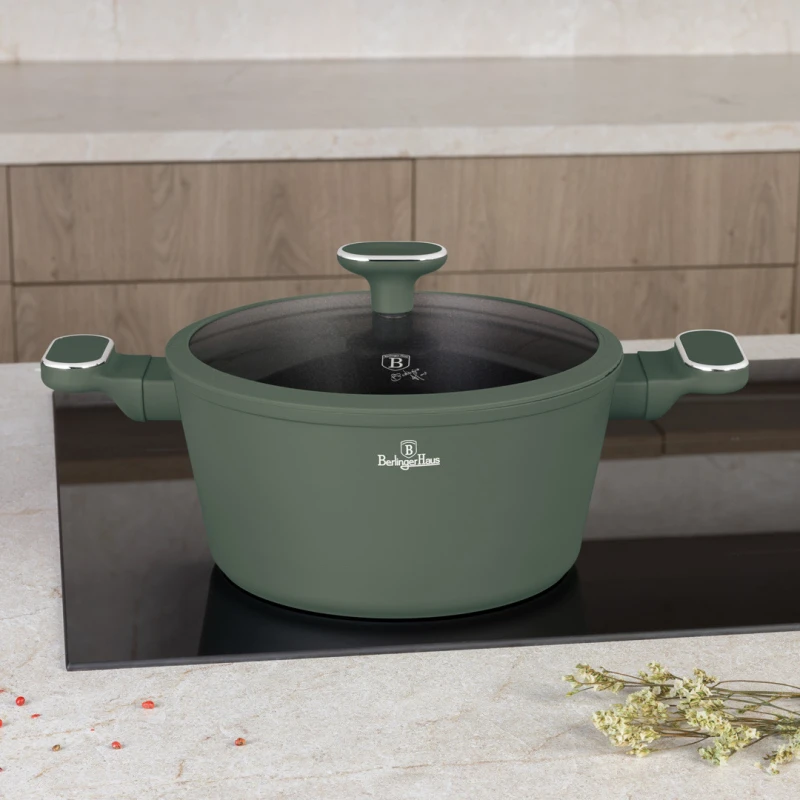 Kastrol s pokr. 24cm Matte Green 8201