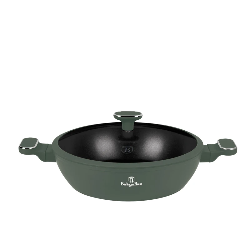 Hrniec nízky s pokr. 30cm Matte Green 8199