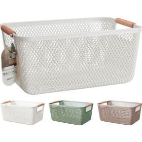 Košík s drev. rúčkami 305x204x142mm