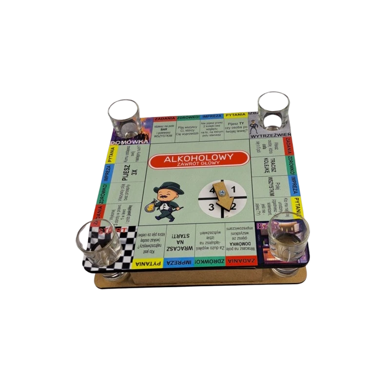 Fľaša s pohármi 6ks Monopoly 838