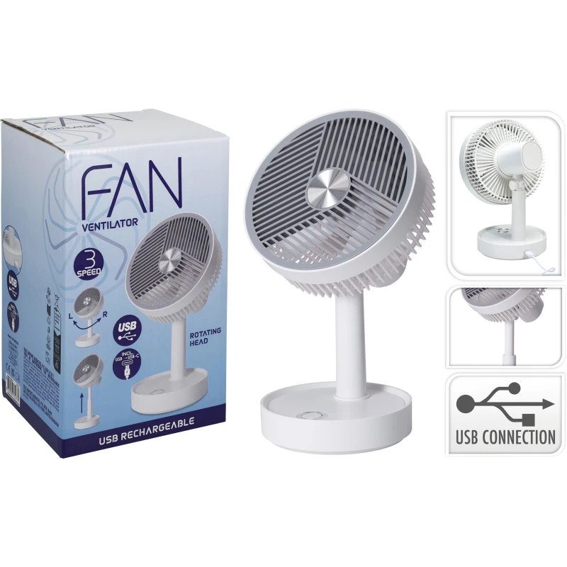 Ventilátor stolový nabíjací