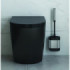 WC kefa s nádobou 47x13x8cm,na stenu,montovacia,čierna