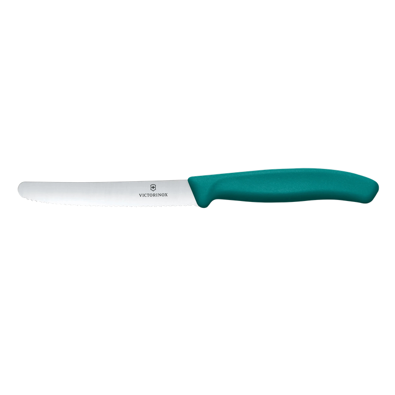 Kuchynský nôž VICTORINOX SwissClassic 11 cm modrý,zúbkovaný