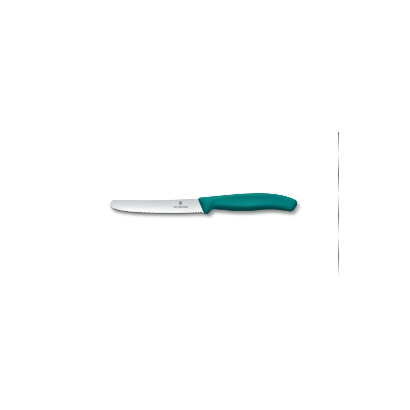 Kuchynský nôž VICTORINOX SwissClassic 11 cm modrý,zúbkovaný