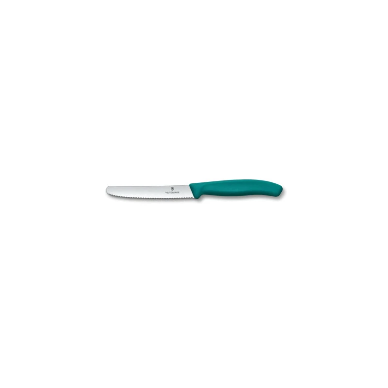 Kuchynský nôž VICTORINOX SwissClassic 11 cm modrý,zúbkovaný