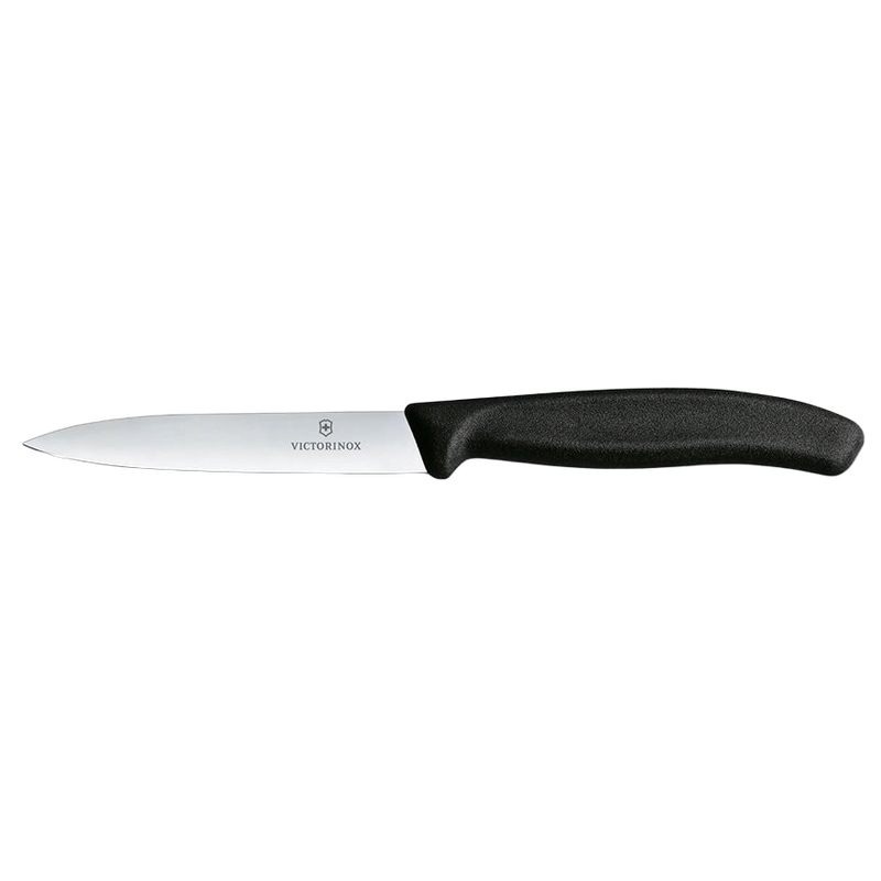 Nôž SwissClassic VX 10 cm na zeleninu, čierny, hladké ostrie