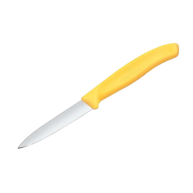 Kuchynský nôž SwissClassic 8 cm, hladká čepeľ,špicatý, žltý