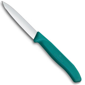 Kuchynský nôž SwissClassic 8 cm, hladká čepeľ,špicatý modrý