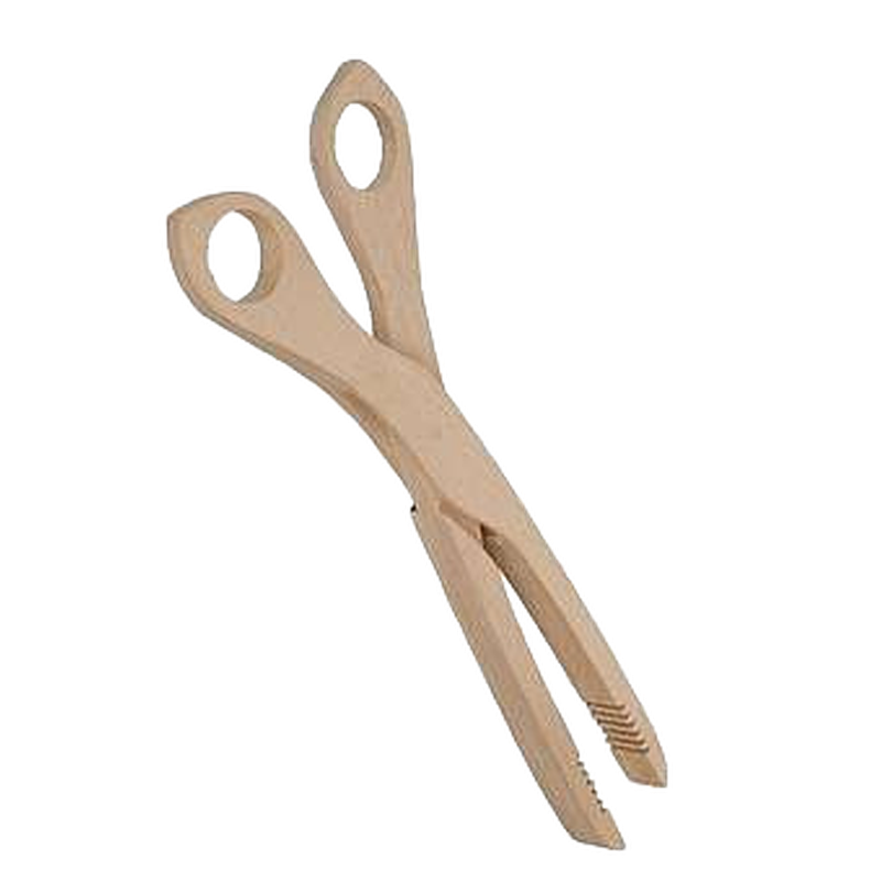 Grilovacie kliešte drevené 28 cm - nožnice