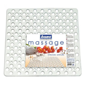 Podložka protišmyk. MASSAGE do sprchy 53x53 cm, guma, modrá