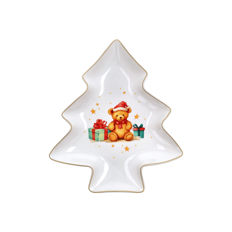 Porcelánový podnos stromček Christmas Fairy Tale 25x21cm