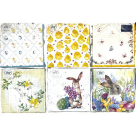 Veľkonočné obrúsky Fashion set 20 ks, 33 x 33 cm