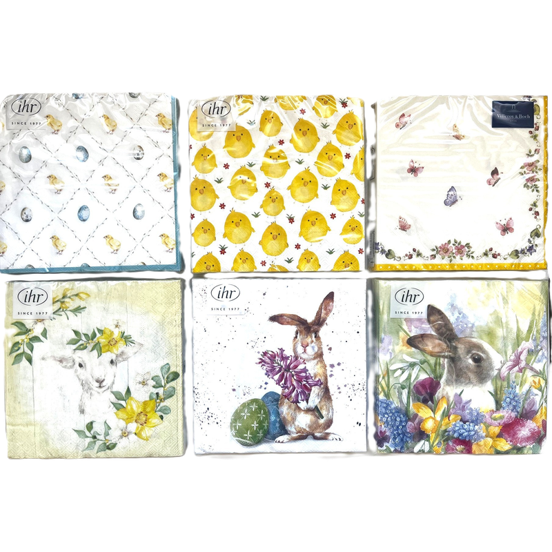 Veľkonočné obrúsky Fashion set 20 ks, 33 x 33 cm