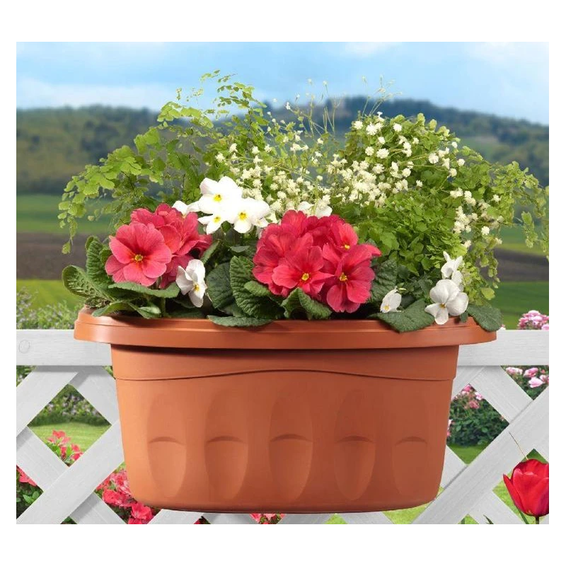 KLUNIA obojstranný balk.kvetináč 40 cm x 2, f. terracotta