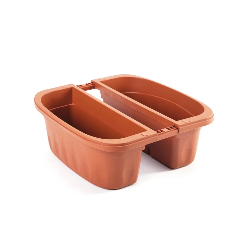 KLUNIA obojstranný balk.kvetináč 40 cm x 2, f. terracotta
