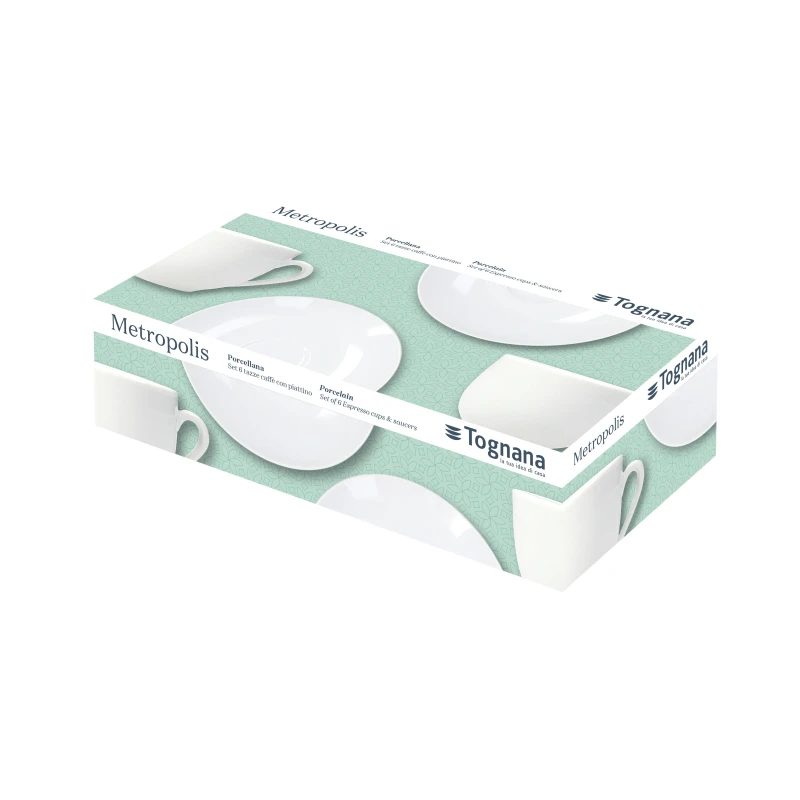 Šálka spodšálkou 6 ks, 260 ml,Metropol bianco,porcelán
