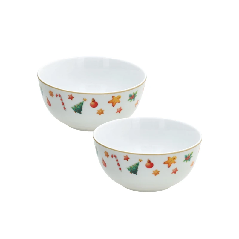 Raňajková miska 2 ks Christmas Fairy Tale, 450 ml, porcelán