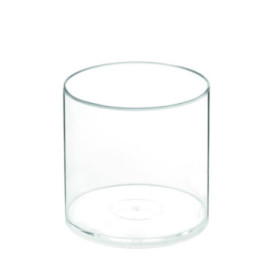 Váza plastová transparentná 9xh9 cm