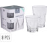 Sada pohárov 8ks/4x360ml/4x250ml sklo