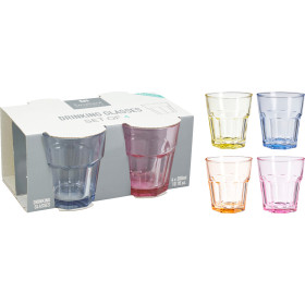 Sada pohárov color 4ks/300ml sklo