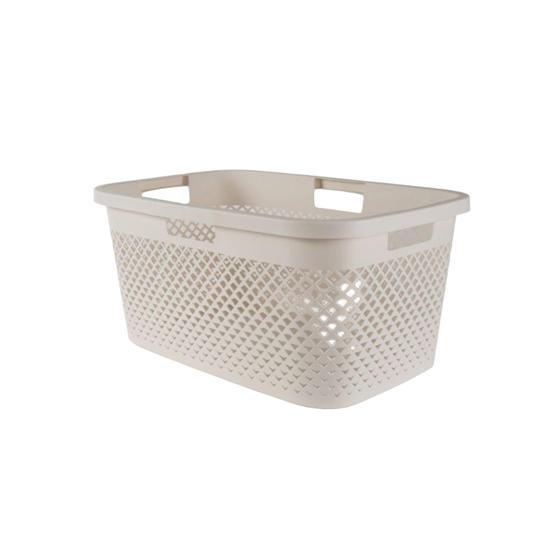 Kôš na prádlo 47L plast krémový