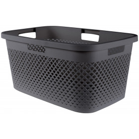 Kôš na prádlo 47L plast tmavošedý